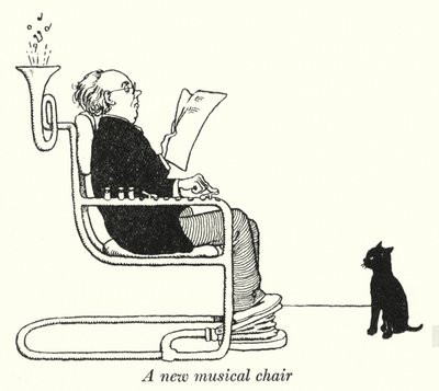 Egy új zenei szék (litho) alkotó: William Heath Robinson