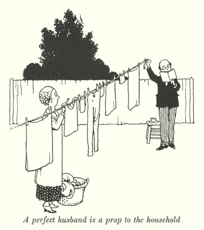 A tökéletes férj a háztartás kelléke (litho) alkotó: William Heath Robinson
