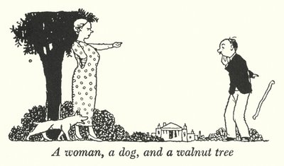 Egy nő, egy kutya és egy diófa (litho) alkotó: William Heath Robinson