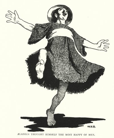 Aladdin magát a legboldogabb embernek tartotta (metszet) alkotó: William Heath Robinson