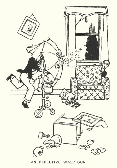 Egy hatékony darázspisztoly (litho) alkotó: William Heath Robinson