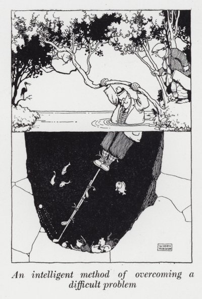 Intelligens módszer egy nehéz probléma leküzdésére (litho) alkotó: William Heath Robinson