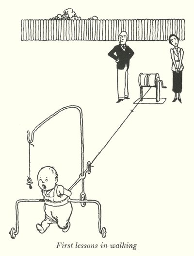 Első sétaórák (litho) alkotó: William Heath Robinson