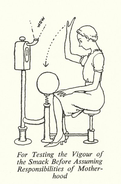 A smack erejének tesztelésére az anyasági felelősségvállalás előtt (litho) alkotó: William Heath Robinson