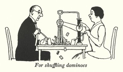 Dominó keveréshez (litó) alkotó: William Heath Robinson
