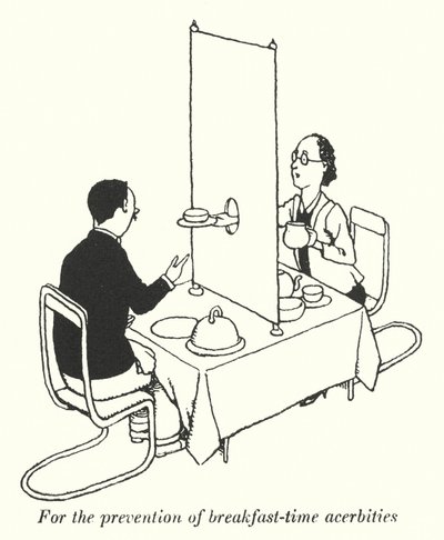A reggelizési fájdalmak megelőzésére (litho) alkotó: William Heath Robinson