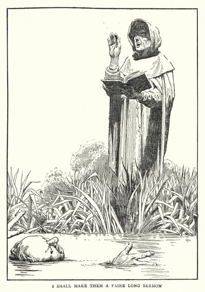 Csinálok nekik egy szép hosszú prédikációt (litho) alkotó: William Heath Robinson