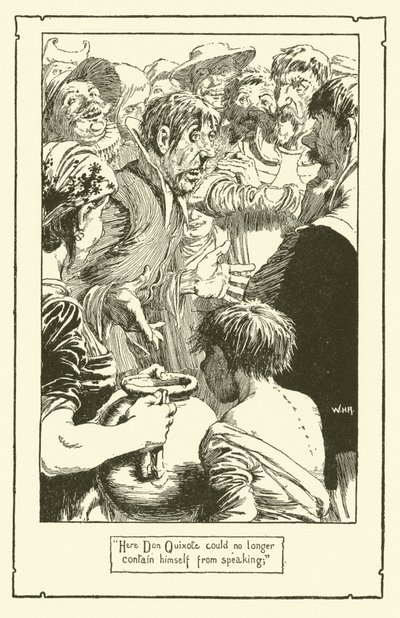 Illusztráció: Don Quijote (litho) alkotó: William Heath Robinson