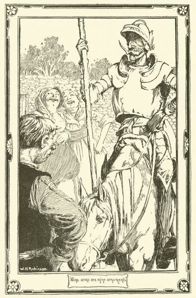 Illusztráció: Don Quijote (litho) alkotó: William Heath Robinson