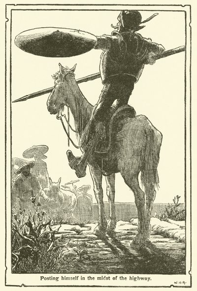 Illusztráció: Don Quijote (litho) alkotó: William Heath Robinson