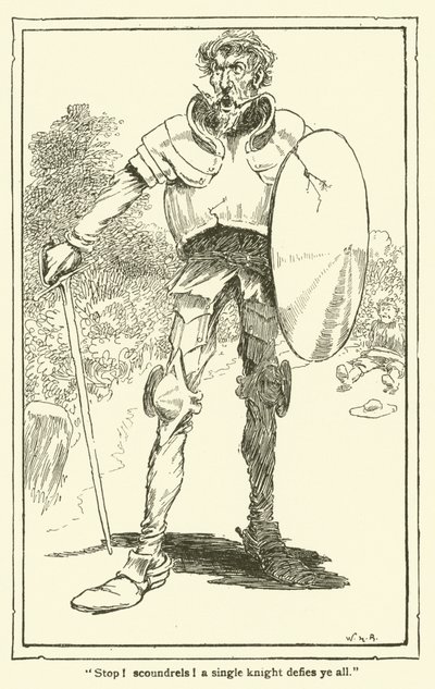 Illusztráció: Don Quijote (litho) alkotó: William Heath Robinson