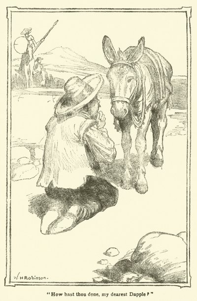 Illusztráció: Don Quijote (litho) alkotó: William Heath Robinson