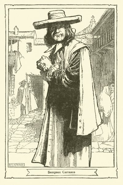 Illusztráció: Don Quijote (litho) alkotó: William Heath Robinson