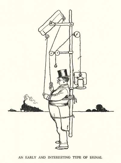 Illusztráció: Railway Ribaldry, W Heath Robinson (litho) alkotó: William Heath Robinson