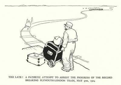 Illusztráció: Railway Ribaldry, W Heath Robinson (litho) alkotó: William Heath Robinson