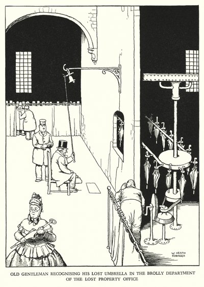 Illusztráció: Railway Ribaldry, W Heath Robinson (litho) alkotó: William Heath Robinson