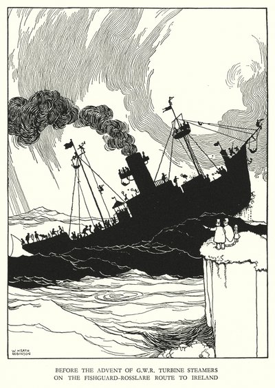 Illusztráció: Railway Ribaldry, W Heath Robinson (litho) alkotó: William Heath Robinson