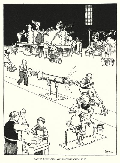 Illusztráció: Railway Ribaldry, W Heath Robinson (litho) alkotó: William Heath Robinson