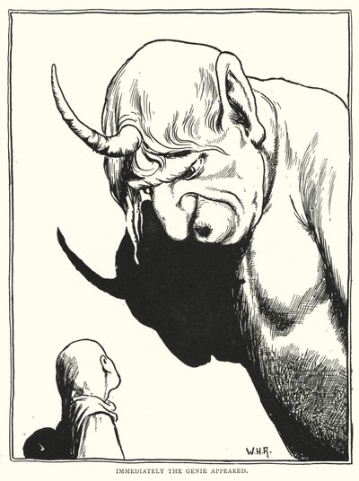 Azonnal megjelent a dzsinn (metszet) alkotó: William Heath Robinson