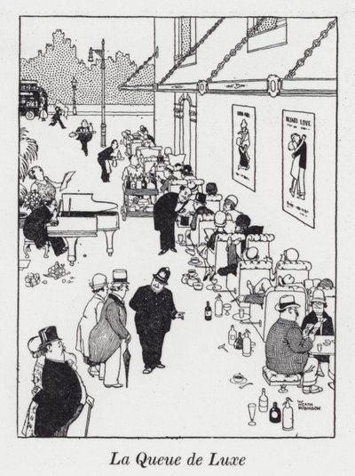 La Queue de Luxe (litho) alkotó: William Heath Robinson