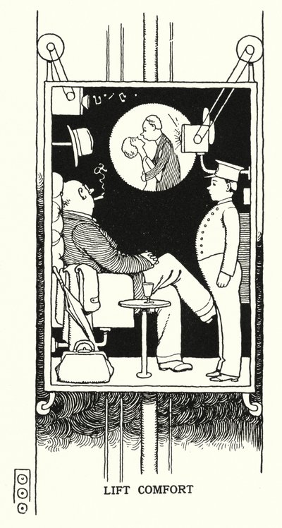 Életkomfort (litho) alkotó: William Heath Robinson
