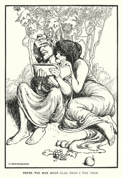 Soha nem örült jobban az ember, mint én akkor (litho) alkotó: William Heath Robinson