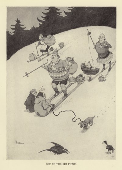 Elindul a sí piknikre alkotó: William Heath Robinson
