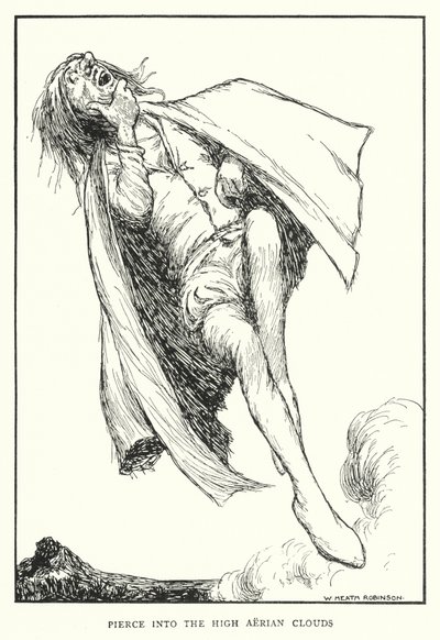 Fúrj be a magas légi felhők közé (litho) alkotó: William Heath Robinson