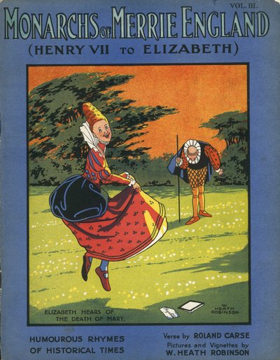 Erzsébet királynő értesül Mária királyné haláláról alkotó: William Heath Robinson