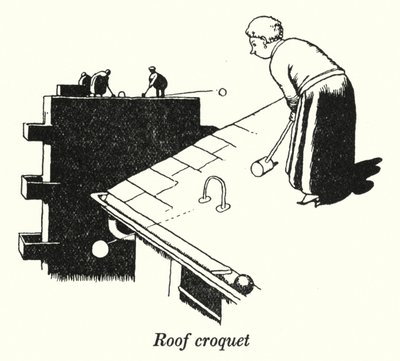 Tetőkrokett (litho) alkotó: William Heath Robinson