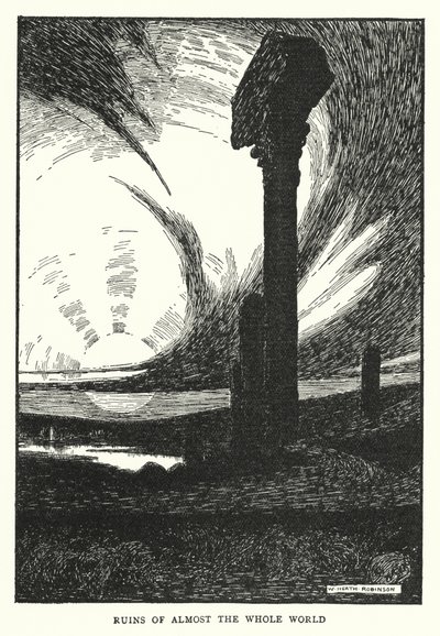 Majdnem az egész világ romjai (litho) alkotó: William Heath Robinson