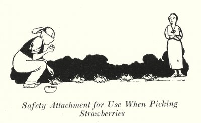 Biztonsági tartozék eperszedéshez (litho) alkotó: William Heath Robinson