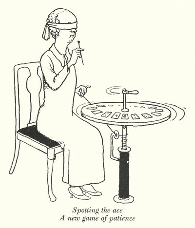 Az ász felfedezése, egy új türelemjáték (litho) alkotó: William Heath Robinson