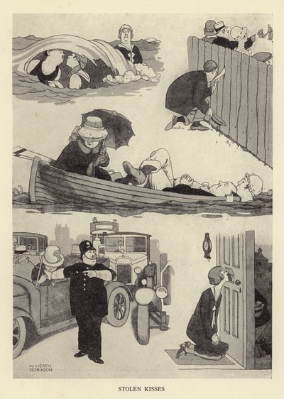Ellopott csókok alkotó: William Heath Robinson