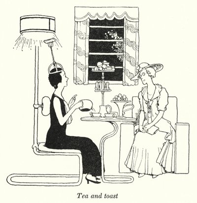 Tea és pirítós (litho) alkotó: William Heath Robinson