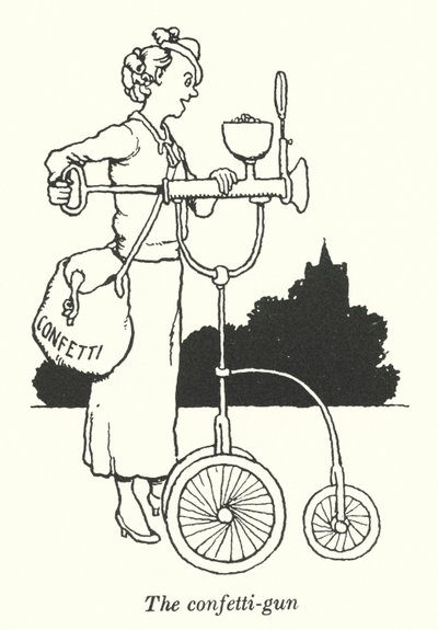 A konfetti pisztoly (litho) alkotó: William Heath Robinson