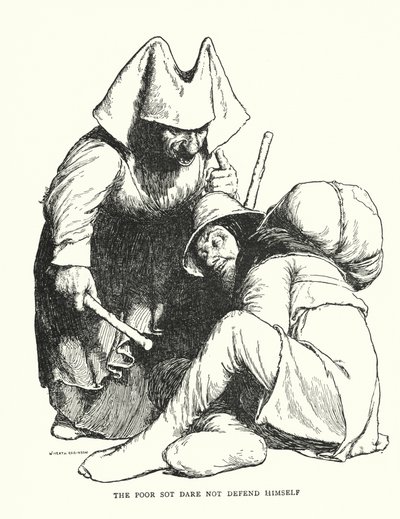 Szegény sot nem meri megvédeni magát (litho) alkotó: William Heath Robinson