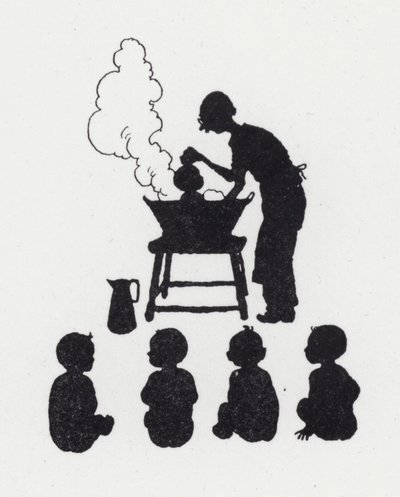 Babák mosása (litho) alkotó: William Heath Robinson