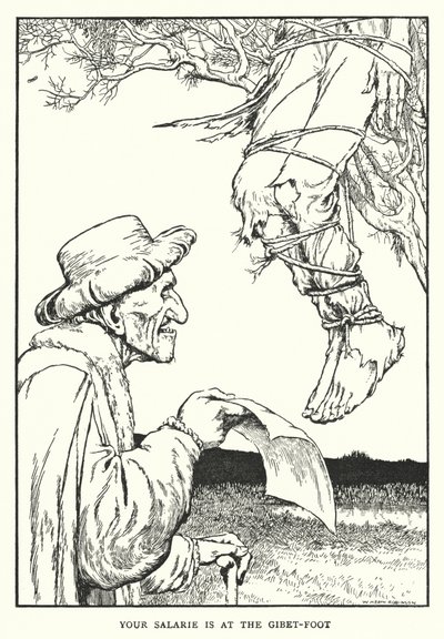 A fizetésed gibet-láb (litho) alkotó: William Heath Robinson