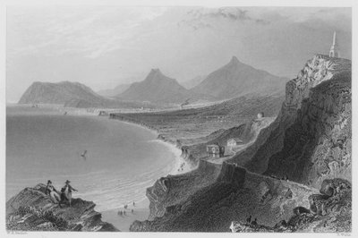 Killiney Bay, Dublin megye (metszet) alkotó: William Henry (after) Bartlett