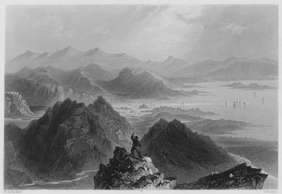 Jelenet a Sugar loaf Mountain-ból, Bantry Bay (metszet) alkotó: William Henry (after) Bartlett