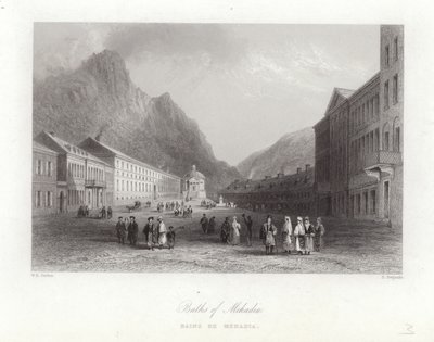 Mehadia fürdői alkotó: William Henry Bartlett