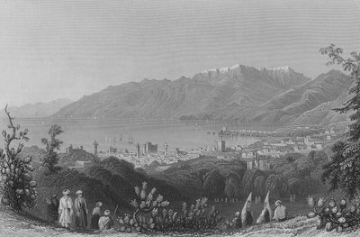 Beirout, az ősi Berothah, J.B. Allen metszete. alkotó: William Henry Bartlett