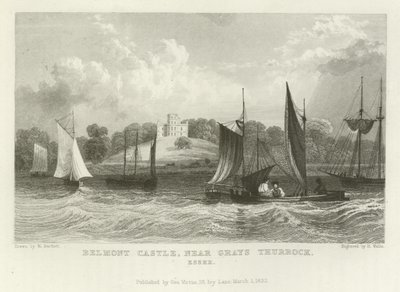 Belmont kastély, Grays Thurrock közelében, Essexben alkotó: William Henry Bartlett