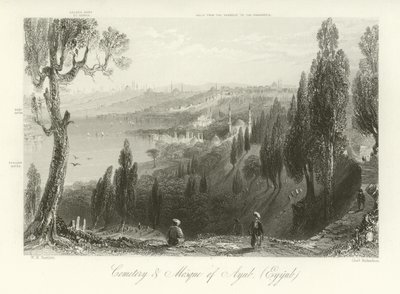 Ayub temetője és mecsete, Konstantinápoly alkotó: William Henry Bartlett