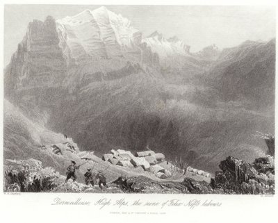 Dormeilleuse a Magas-Alpokban alkotó: William Henry Bartlett