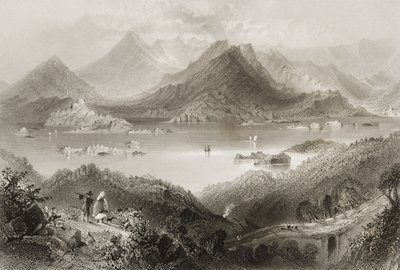 Glengarriff, Cork megye, Írország, George Virtue „Scenery and Antiquities of Ireland” című művéből, 1860-as évek alkotó: William Henry Bartlett