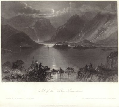 A Killeries feje, Connemara alkotó: William Henry Bartlett