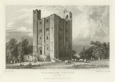 Hedingham kastély, Essex alkotó: William Henry Bartlett