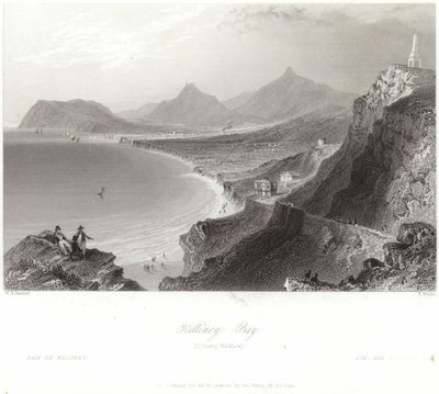 Killiney Bay Wicklow megyében alkotó: William Henry Bartlett